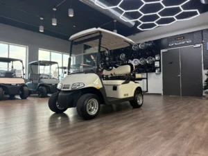 2011 E Z GO RXV 2+2 Battery Electric 4 Passenger Golf Cart for Sale (White) (3)