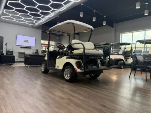 2011 E Z GO RXV 2+2 Battery Electric 4 Passenger Golf Cart for Sale (White) (5)