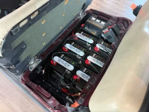 2012 E Z GO RXV 2+2 Battery Electric 4 Passenger Golf Cart for Sale (Maroon) (13)