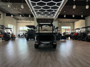 2012 E Z GO RXV 2+2 Battery Electric 4 Passenger Golf Cart for Sale (Maroon) (6)