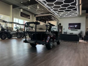 2012 E Z GO RXV 2+2 Battery Electric 4 Passenger Golf Cart for Sale (Maroon) (7)