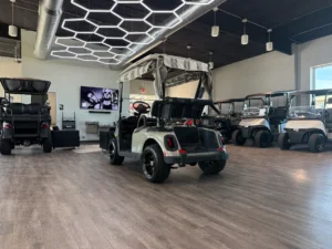 2012 E Z GO RXV Battery Electric Golf Cart for Sale (Tan) (10)