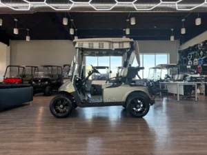 2012 E Z GO RXV Battery Electric Golf Cart for Sale (Tan) (11)