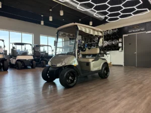 2012 E Z GO RXV Battery Electric Golf Cart for Sale (Tan) (12)