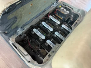 2012 E Z GO RXV Battery Electric Golf Cart for Sale (Tan) (2)