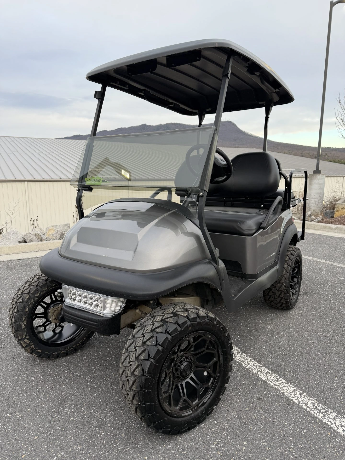 2022 Club Car Precedent 48 Volt Electric 4 Passenger Lifted Golf Cart for Sale (Grey) (1)