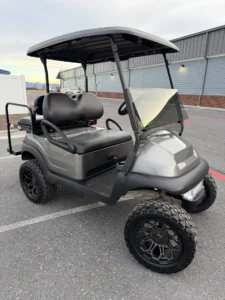 2022 Club Car Precedent 48 Volt Electric 4 Passenger Lifted Golf Cart for Sale (Grey) (5)