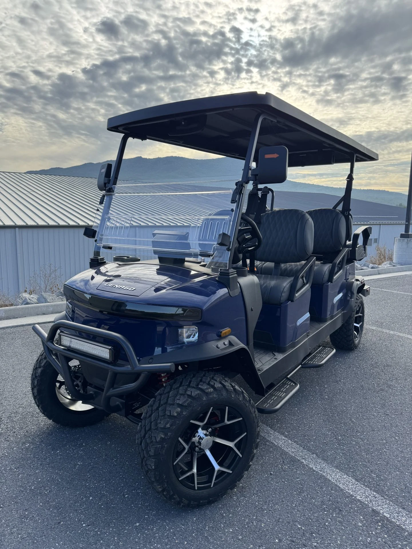2025 Denago EV Rover XL 6 Passenger Electric Golf Cart for Sale (Blue) (1)