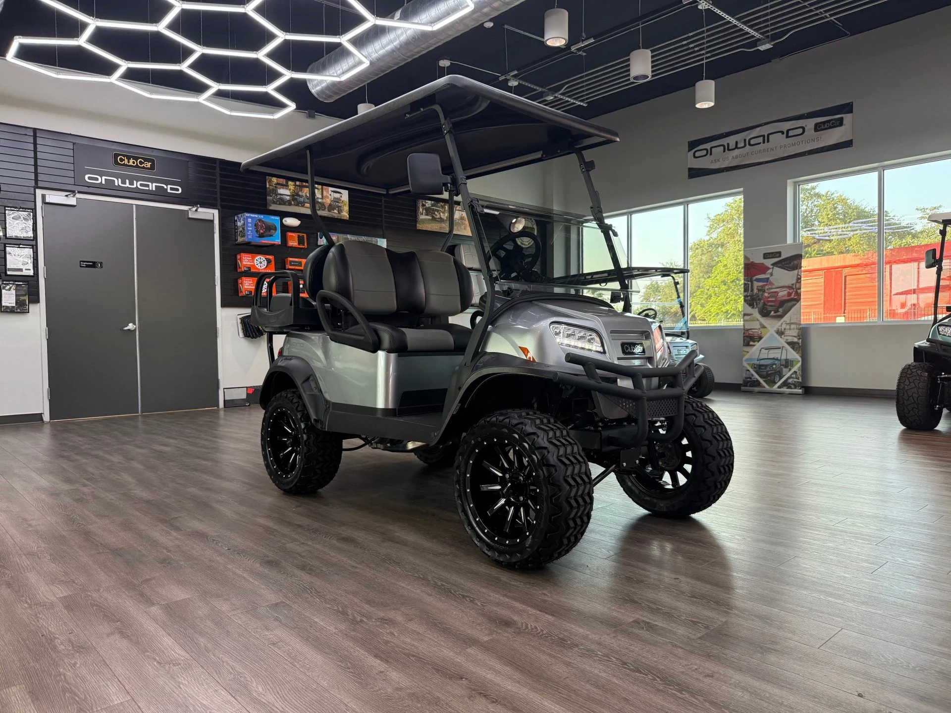 2026 Club Car Onward Lifted 4 Passenger Gasoline Golf Cart for Sale (Silver) (1)