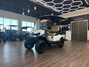 2026 E Z GO Express 4 Summit X Gasoline Golf Cart for Sale (White) (2)