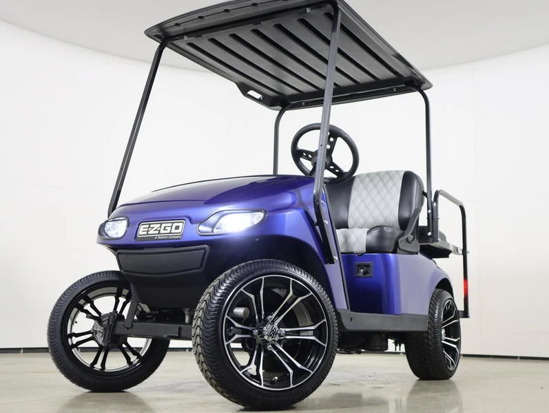 2018 E Z GO TXT Gas 4 Passenger Golf Cart for Sale(Electric Blue) (1)