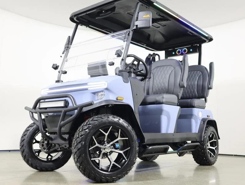 2026 Denago EV Rover XL Lithium 4 Passenger Golf Cart for Sale (Glacier) (1)