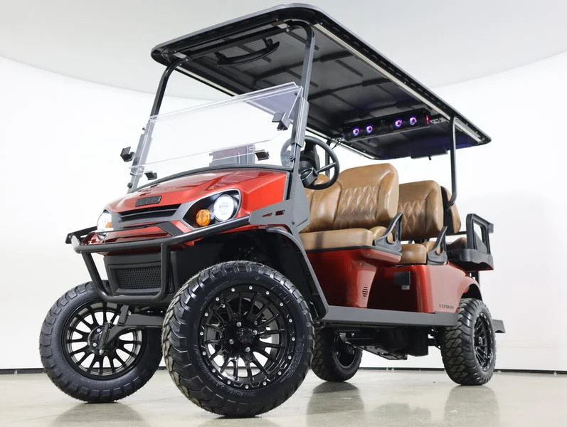2026 E Z GO Express 6 Gas Summit XTL 6 Passenger Golf Cart for Sale(Inferno Red) (1)
